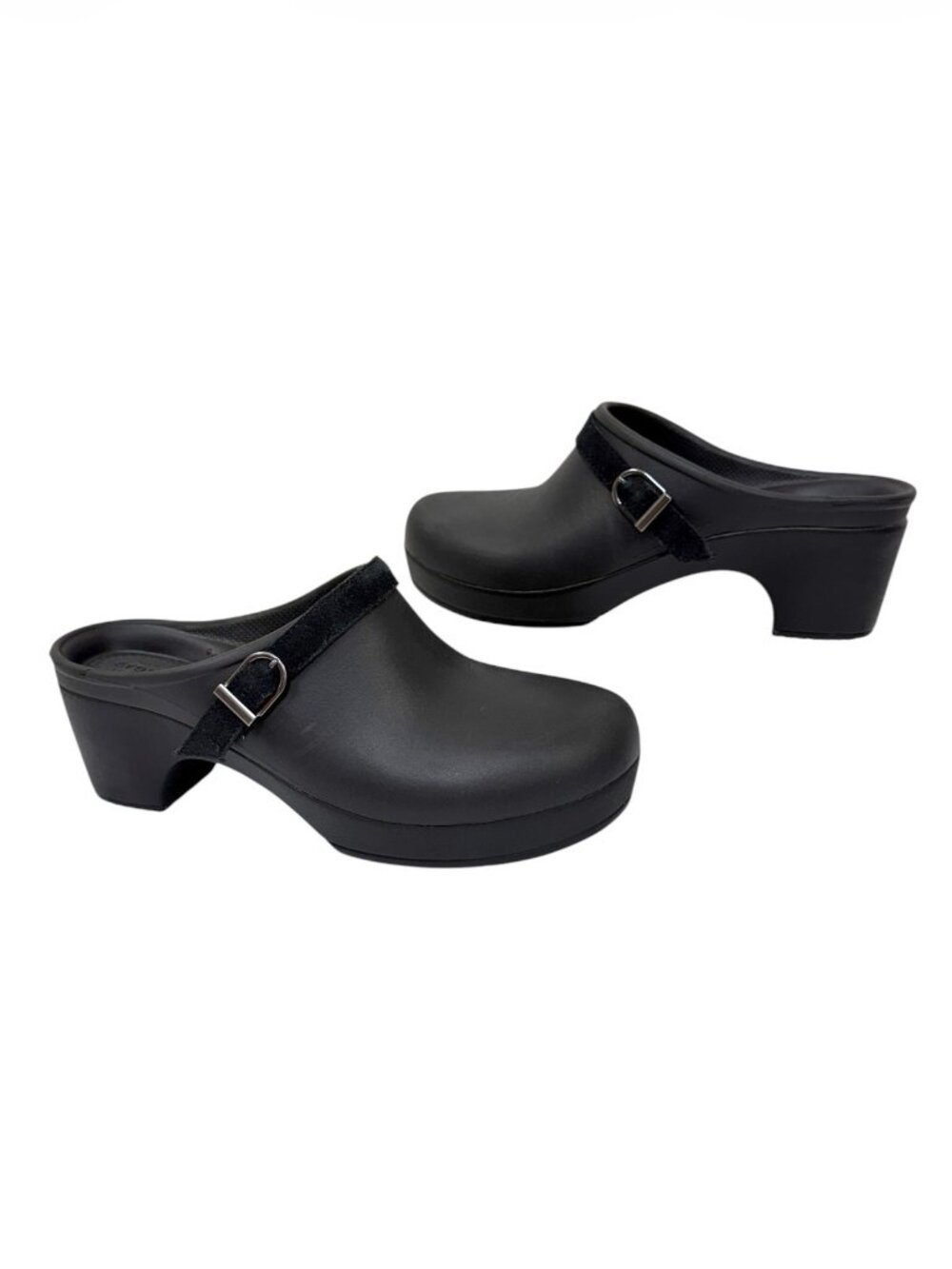 Crocs Sarah Suede Band Clog Black Slip On Mule Womens Size 9